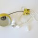 Space Age style lamp / Vintage yellow bookshelf light / Mid-century modern