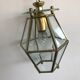 Lantern in glass and brass