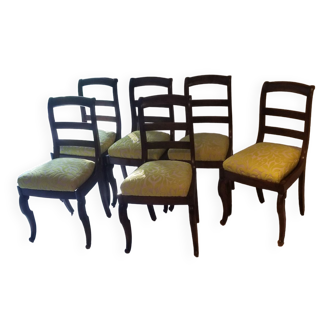 6 walnut chairs
