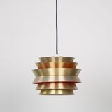 Pair of 2 Swedish vintage pendant lamps Trava by Carl Thore, Granhaga, 1960