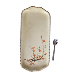 vintage cake dish, cherry blossoms, Salins
