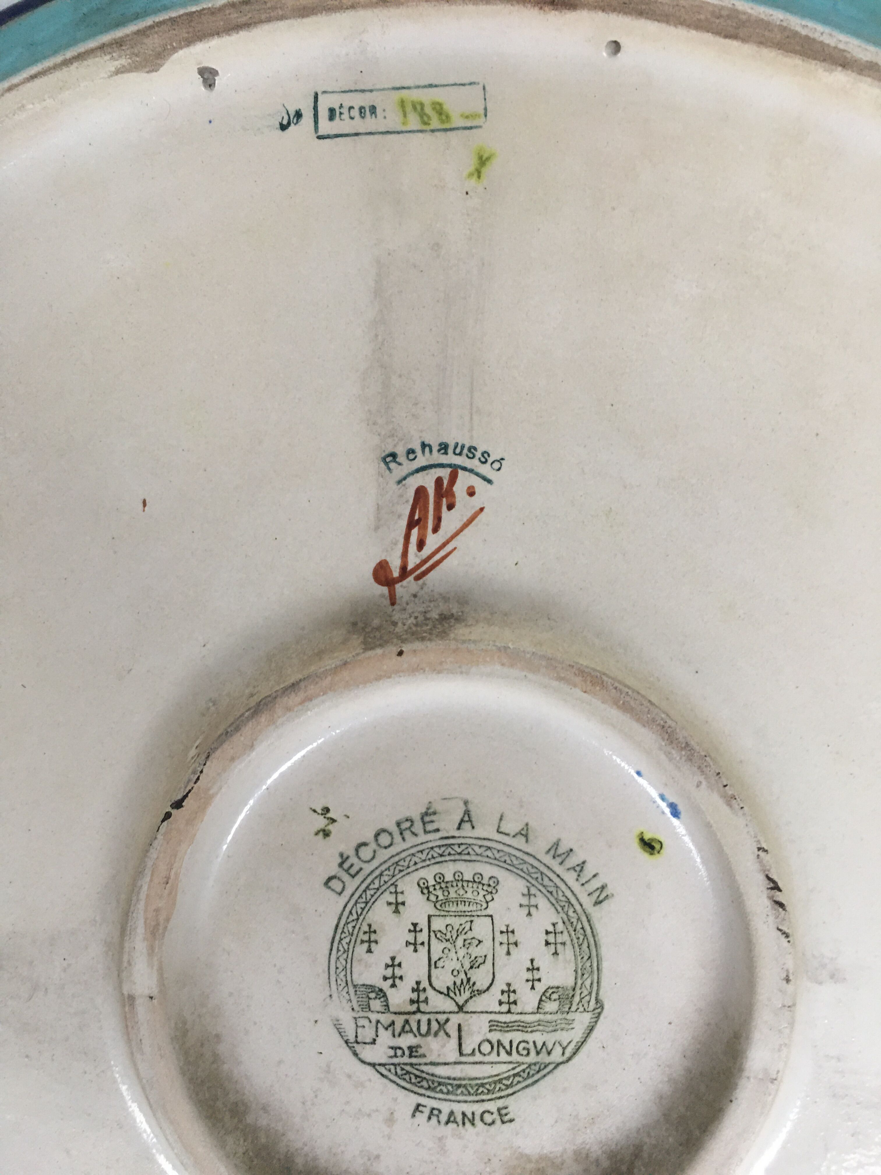 Longwy enamelled dish