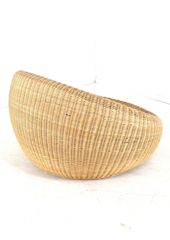 Set of 2 vintage Ikea wicker armchairs "donut"