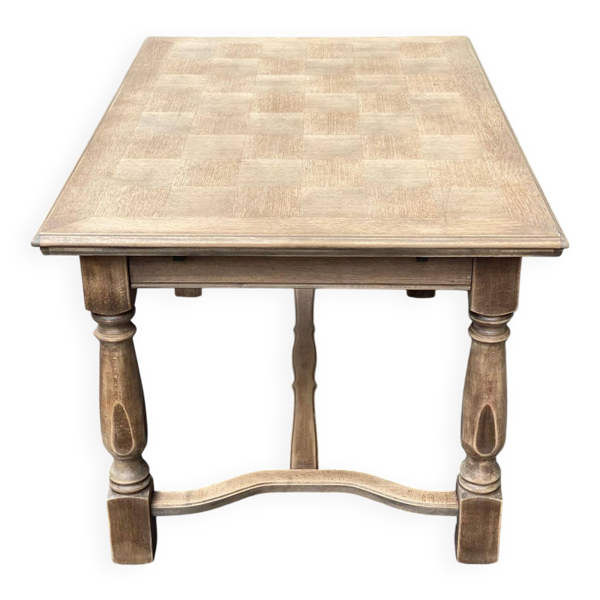 Table à manger de ferme extensible rénovée en bois 260cm du 19ème