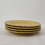 4 assiettes plates majolique Bordallo