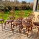 Ensemble de 8 chaises bistrot Baumann
