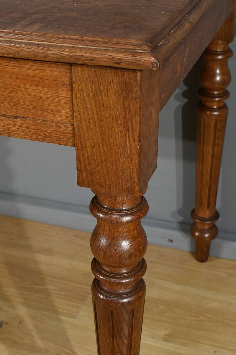 Oak Vis-à-vis Desk – Late 19th Century