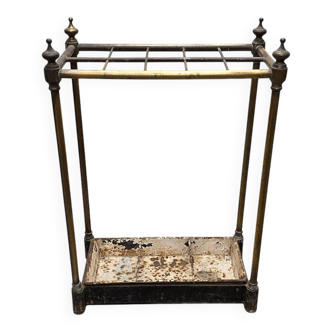 Antique English Brass Umbrella Stand, from around 1900