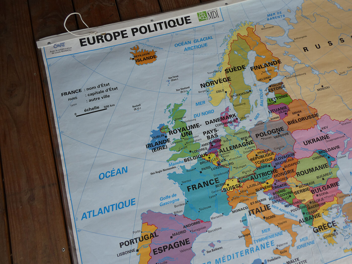 School map poster vintage Europe edition MDI - Old poster
