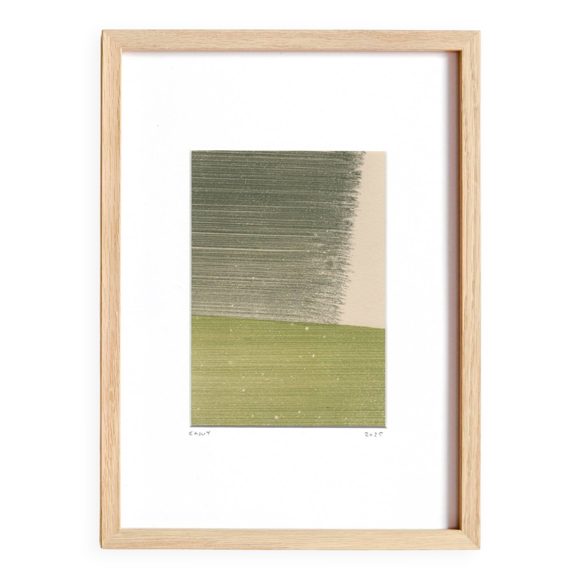 Abstract painting on paper b285 signed Eawy