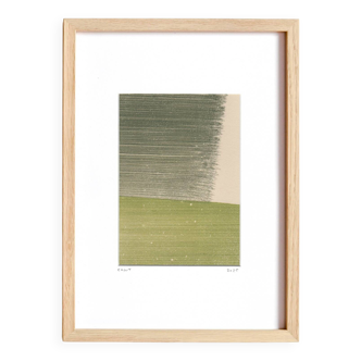 Abstract painting on paper b285 signed Eawy