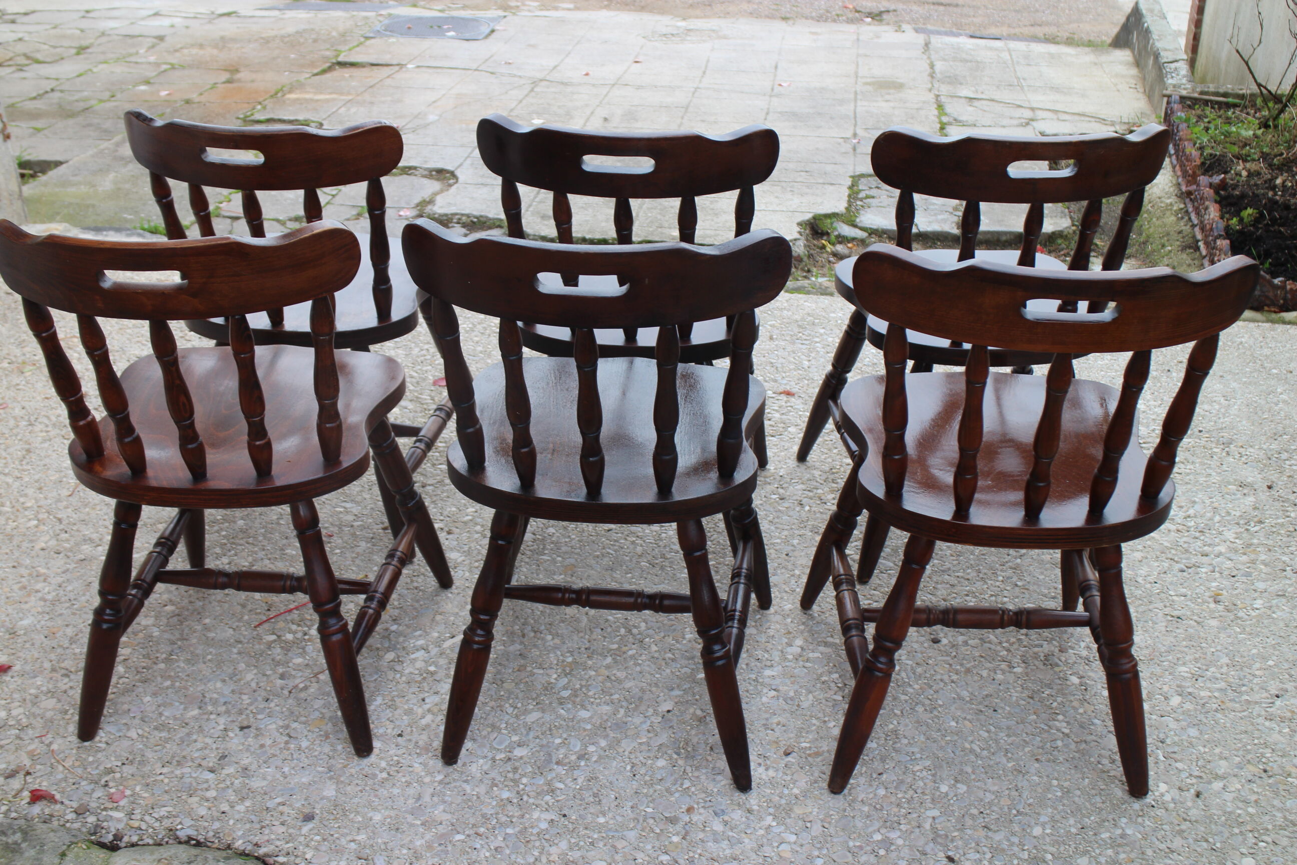 Series of 6 western chairs