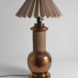 Mid-century Modern Copper-hued Ceramic Table Lamp by Bitossi for Bergboms, 1970s