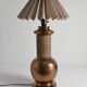 Mid-century Modern Copper-hued Ceramic Table Lamp by Bitossi for Bergboms, 1970s