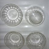 4 beaded glass ramekins