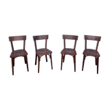 Series of 4 parisian bistro chairs troquet style baumann, fischel, kohn, lutherma
