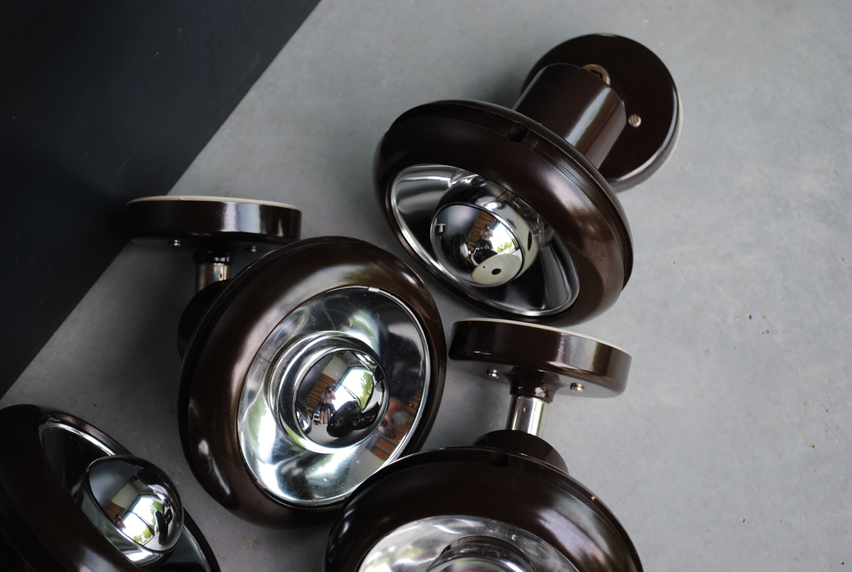 Set of 4 wall lamps Raak year 70