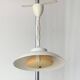 Vintage white metal pendant light - up and down system - Space Age Design