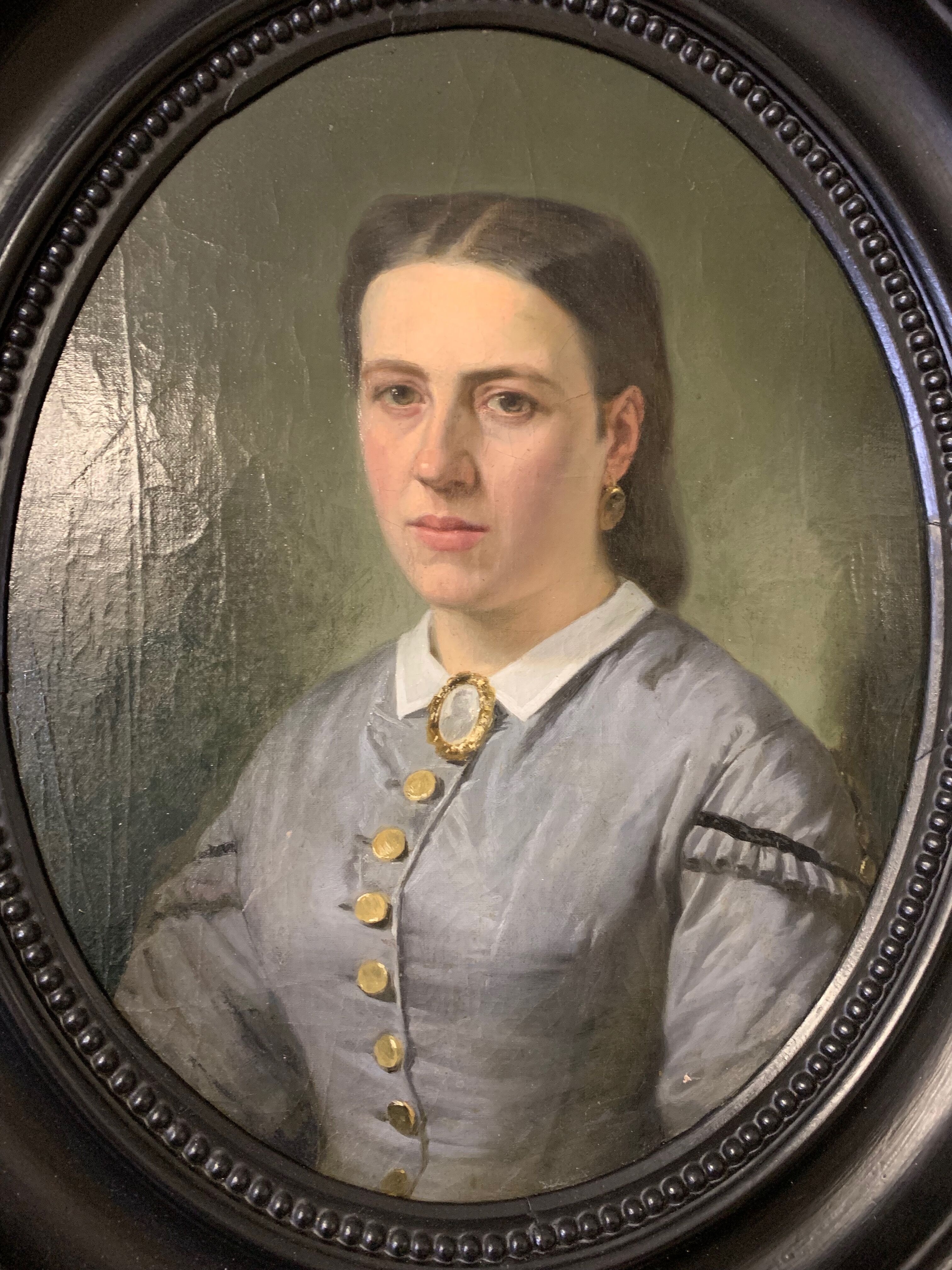 Pair of framed portraits