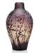 Acid-etched glass vase with a branch design.
