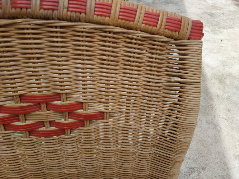 Vintage rattan armchair