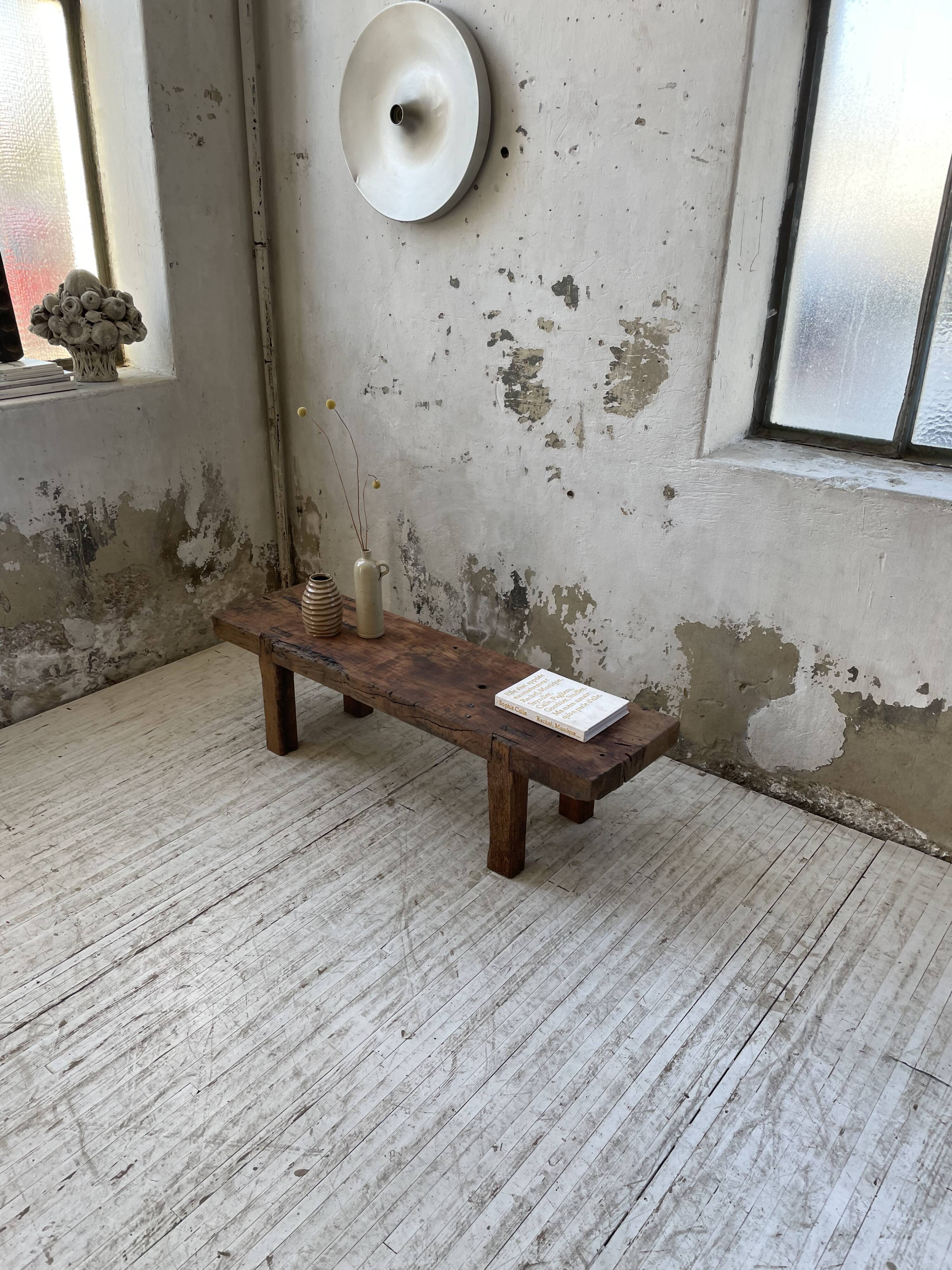 Brutalist workbench solid cherry coffee table
