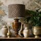 Vintage Italian lamp in pyrite ceramic, 1970s-1980s Hollywood Regency.