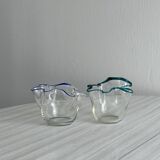 Vases miniatures verres soufflés, déco en verre transparent