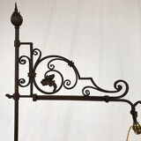 Large wrought iron lamppost, nineteenth