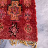 Moroccan carpet boujad red - 90 x 313 cm