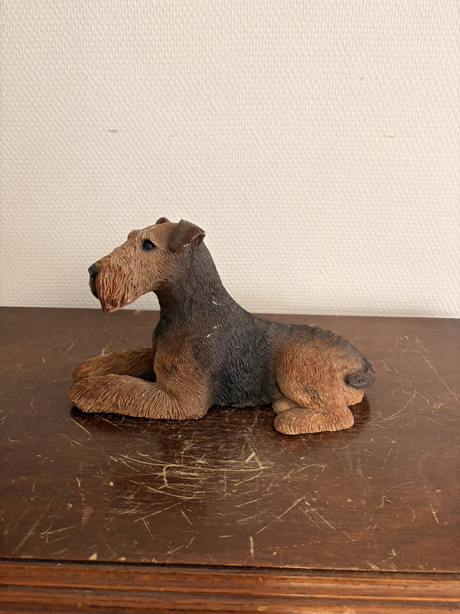 Sculpture Airedale Terrier Par Sandicast Artiste Sandra Brue San Diego 1988