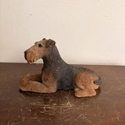 Sculpture Airedale Terrier Par Sandicast Artiste Sandra Brue San Diego 1988