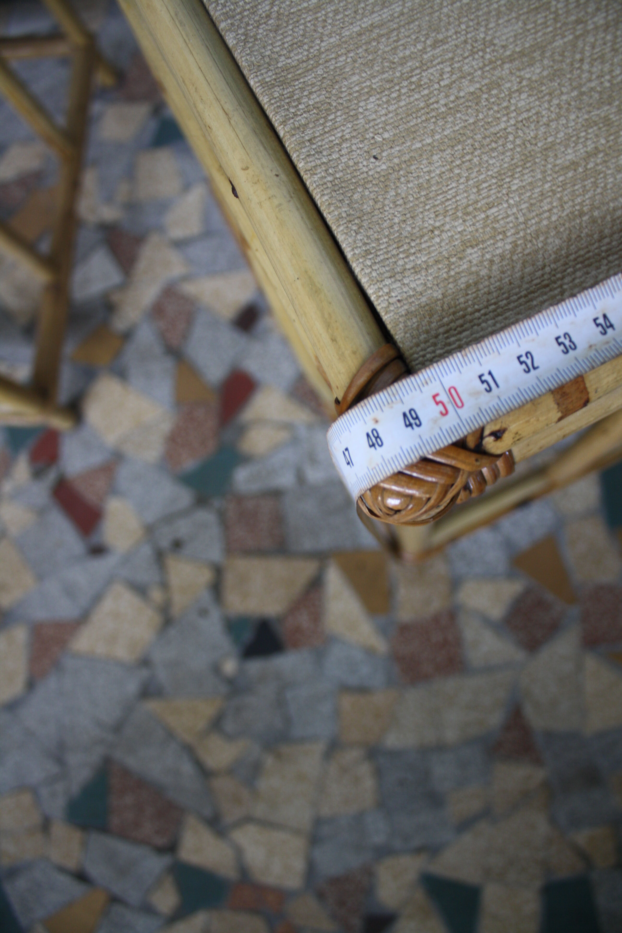 Pair of vintage rattan bedside tables