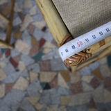 Pair of vintage rattan bedside tables