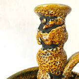 Fat lava ceramic candle holder, 1970s