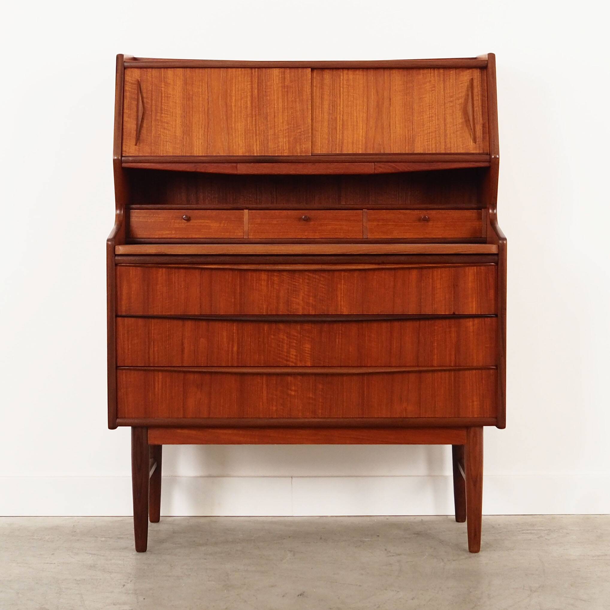 Teak secretary, Danish design, 1970s, production: Denmark