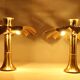 Carlo Giorgi. 2 sculptural lamps/table lamps by Carlo Giorgi for Bottega Gadda, model: Ippocastano, Italy, 1970s.