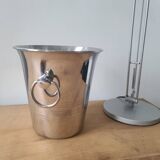 Seau a champagne/vin guy degrenne en acier inoxydable argenté poignées rond