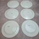 Set of 12 antique Salins "Petit Trianon" blue ironstone dinner plates.