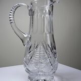 Large cut crystal water pitcher, European crystal makers 20th century