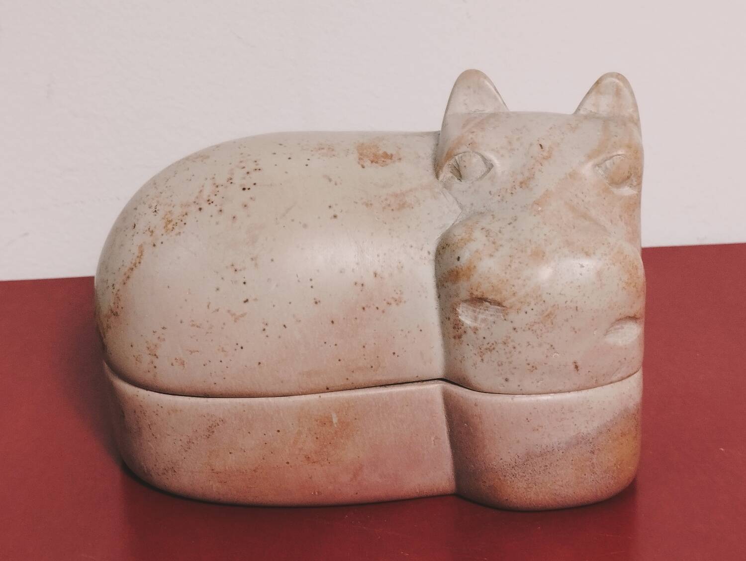 Boite hippopotame en stéatite