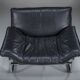 Bauhaus lounge chair in black leather attributed to Johan Bertil Häggström for Swed-Form / Ikea, Sweden, 1970s