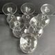 6 ½ crystal guilloché champagne glasses – Art nouveau