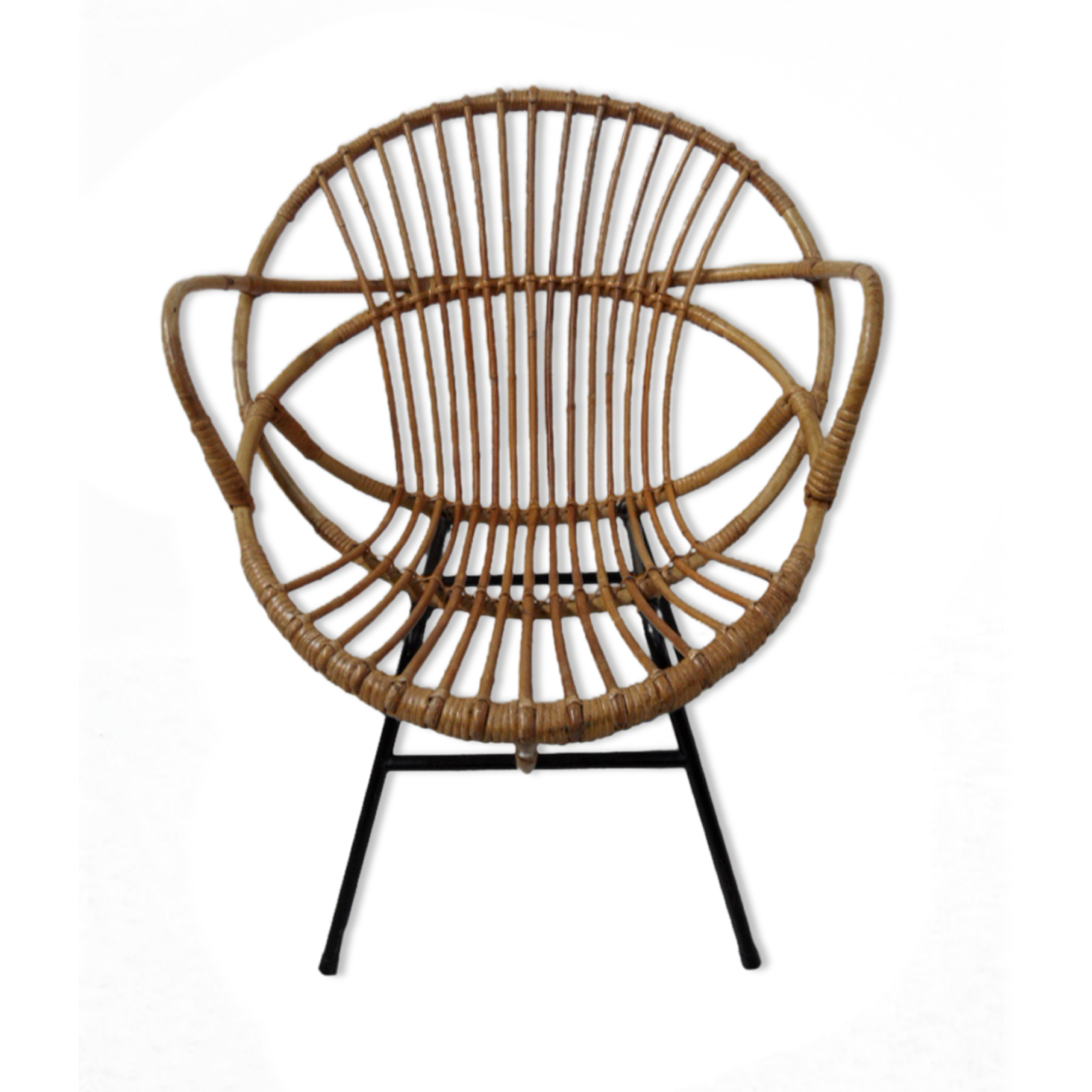 Vintage rattan armchair