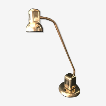 Golden metal lamp, Vrieland design, 1970