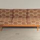 Folding sofa bed Canapé banquette Interier Praha 1960 floral pattern fabric