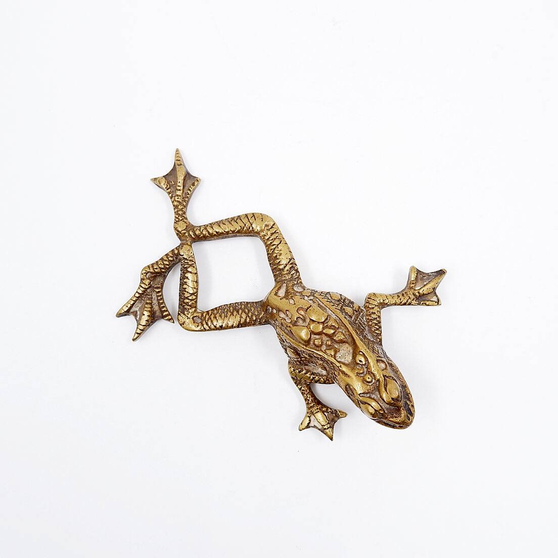 Vintage brass frog