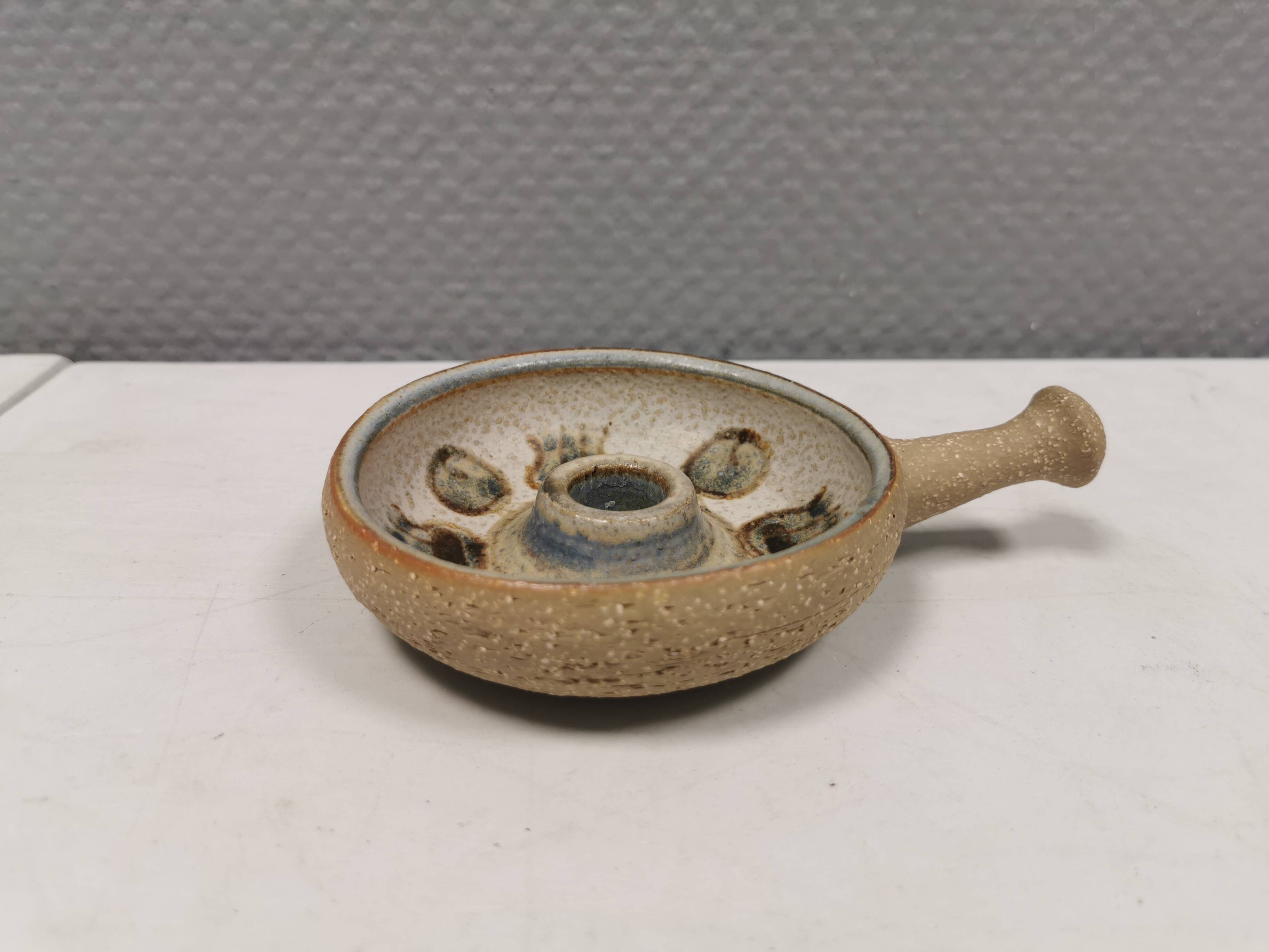 Ceramic candlestick from Danish Søholm 1980s.