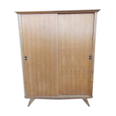 Armoire lingère penderie année 50 - 2 portes coulissantes