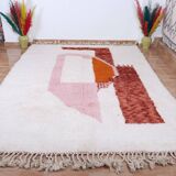 Unique natural wool Moroccan rug 3x2 m